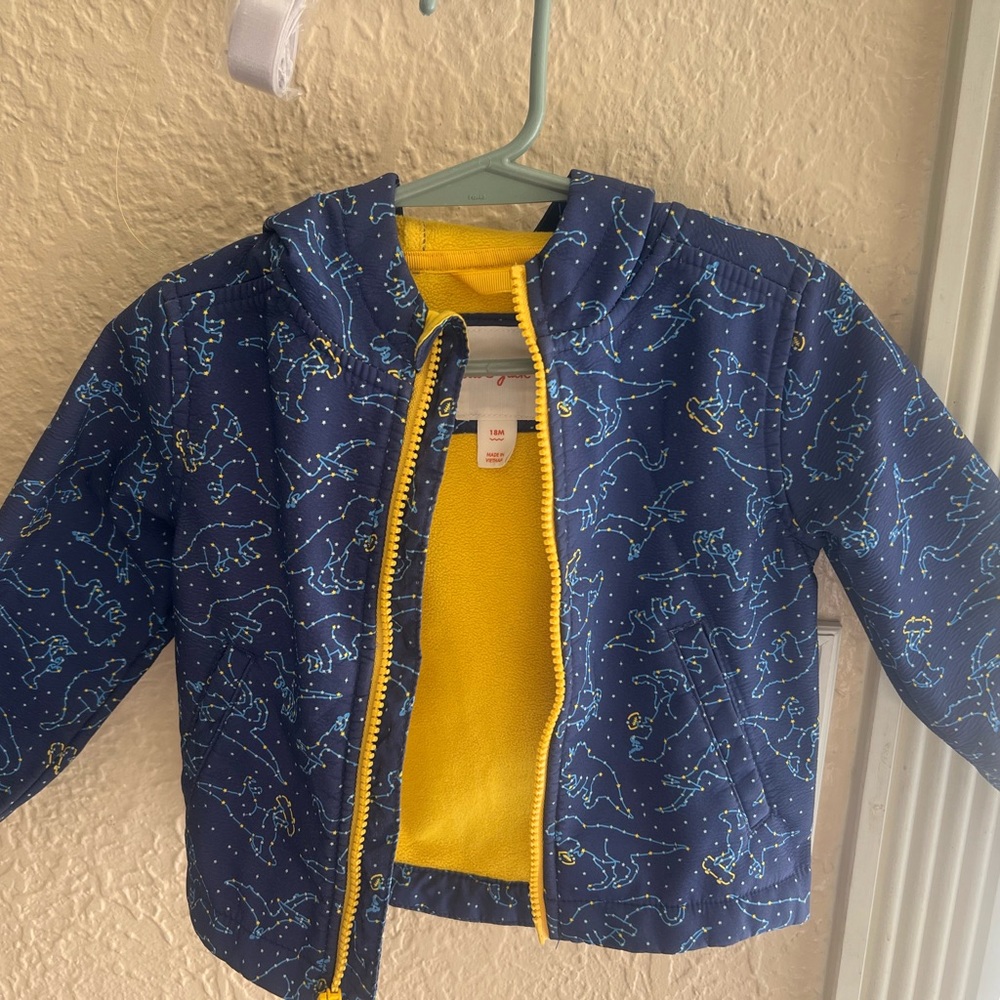 Cat & Jack Dinosaur Raincoat - Navy and Yellow